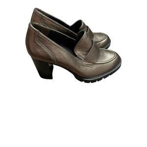 Paul Green Nina Loafer Pump in Grunge Metallic Leather US Size 8